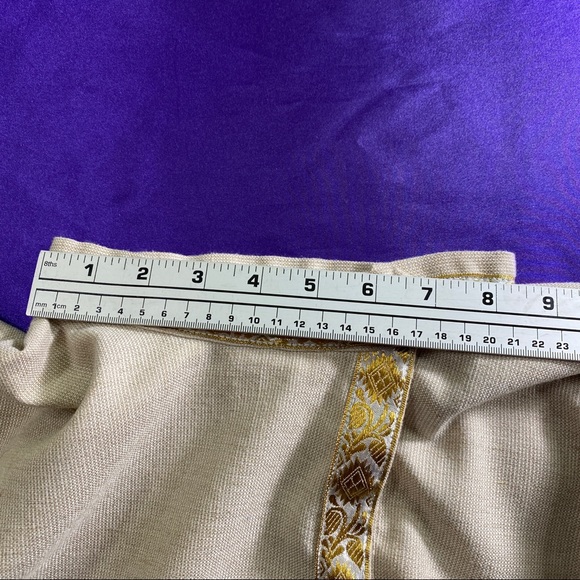 📌Tailored Asian Style Stand Up Collar Shirt with Gold Border - Picture 9 of 14